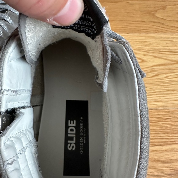 Golden Goose Men’s Slide size 46 Gray and Silver - Picture 3 of 6